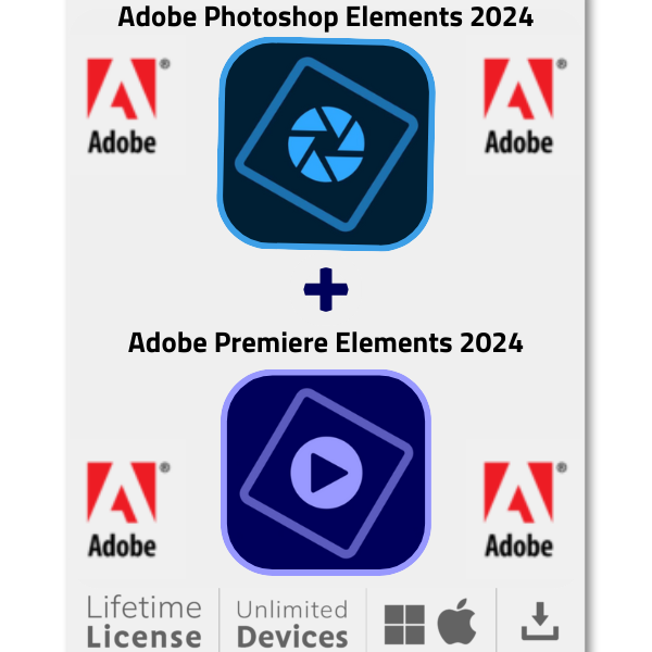 Adobe Photoshop Elements 2024 + Premiere Elements 2024 For Windows
